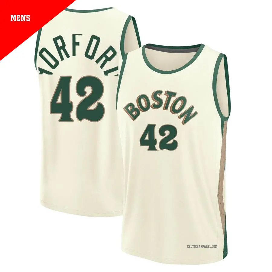 ＃42 Men's Al Horford Boston Celtics 2023/24 Fast Break White City Edition Jersey