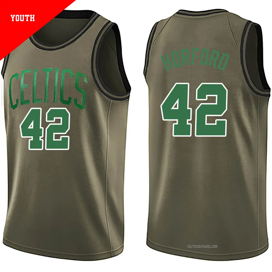 ＃42 Youth Al Horford Boston Celtics Green Swingman Salute to Service Jersey