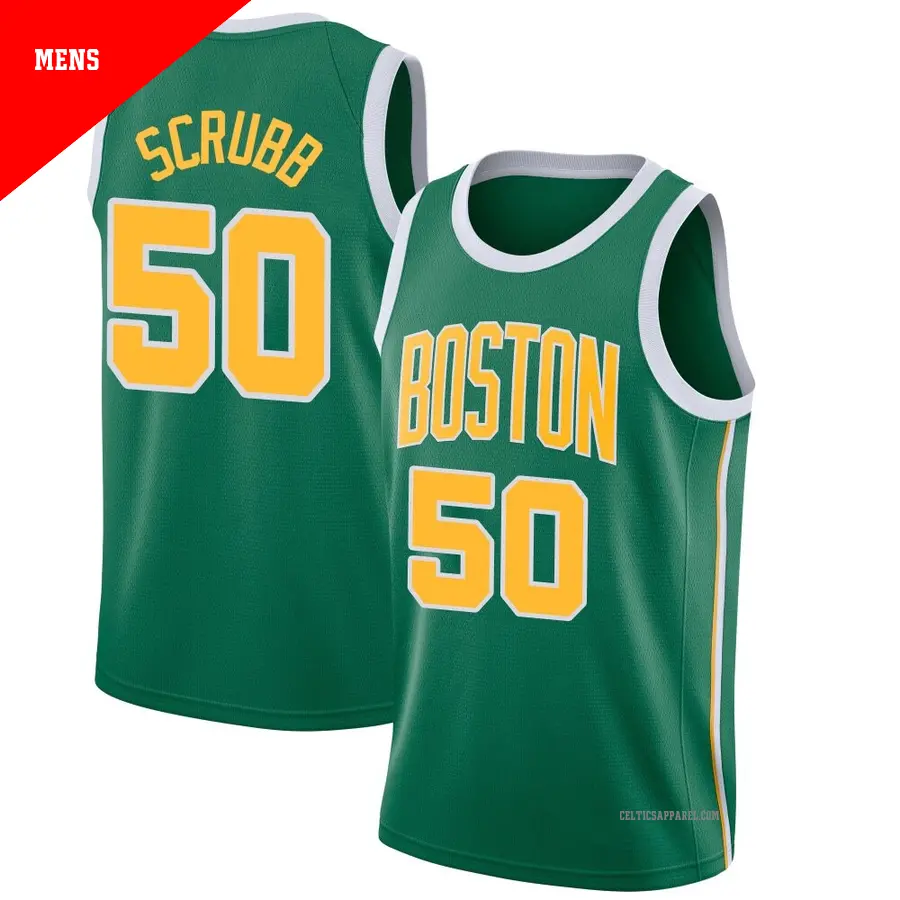 ＃50 Men's Jay Scrubb Boston Celtics 2018/19 Swingman Green JerseyEarned Edition