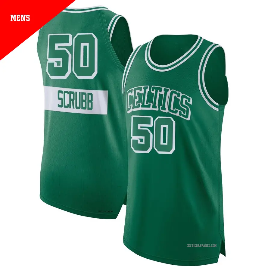 ＃50 Men's Jay Scrubb Boston Celtics 2021/22 Authentic Kelly Green City Edition Jersey