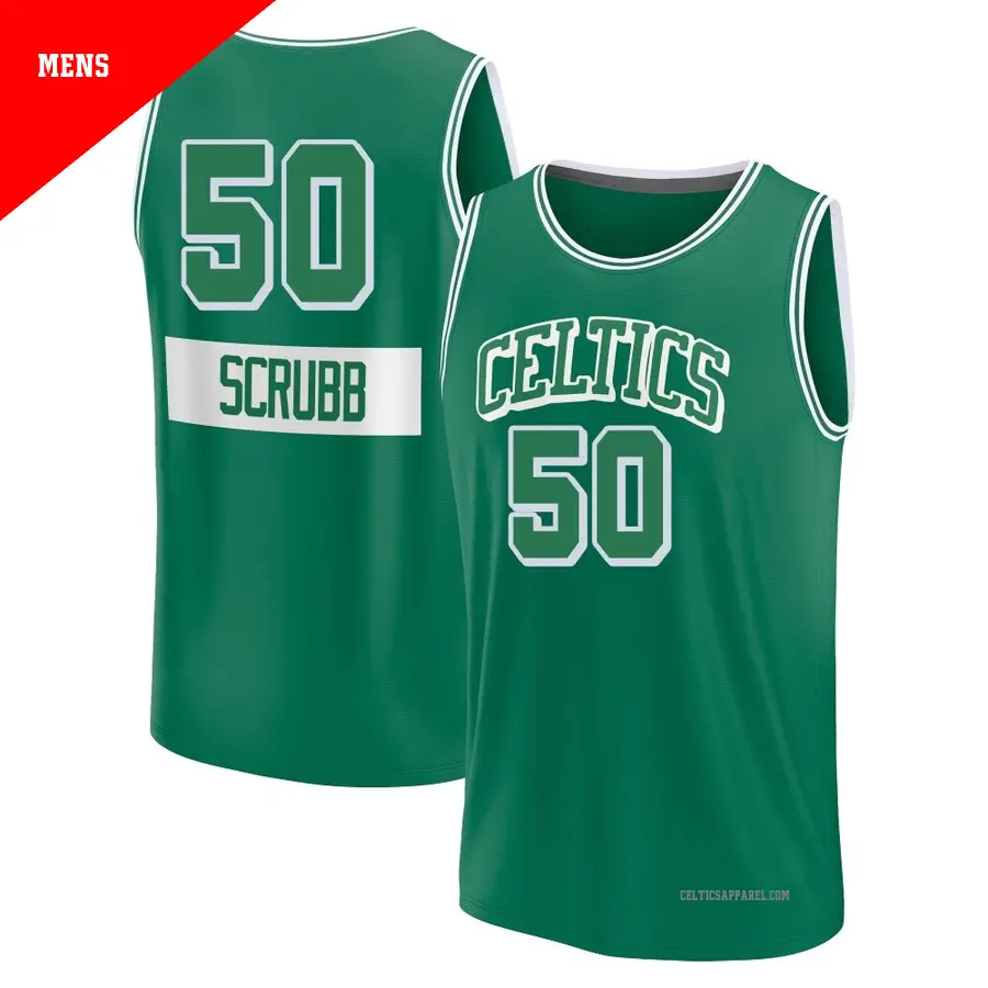 ＃50 Men's Jay Scrubb Boston Celtics 2021/22 Fast Break Kelly Green Replica City Edition Jersey