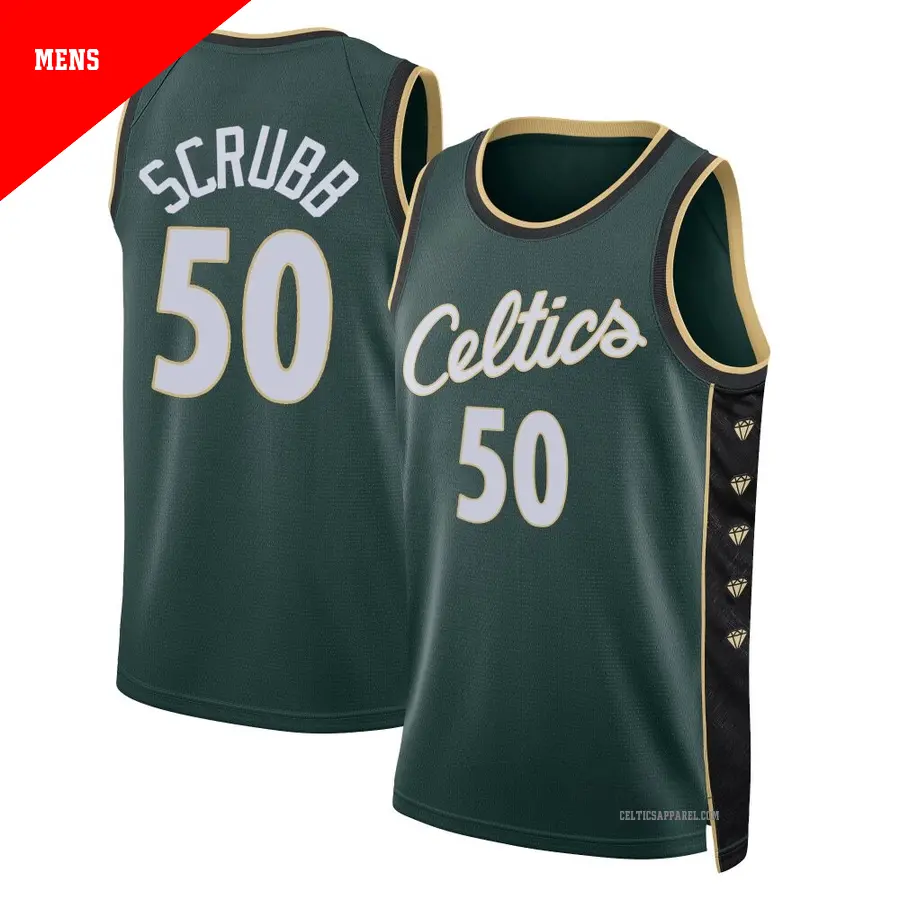 ＃50 Men's Jay Scrubb Boston Celtics 2022/23 Swingman Green City Edition Jersey