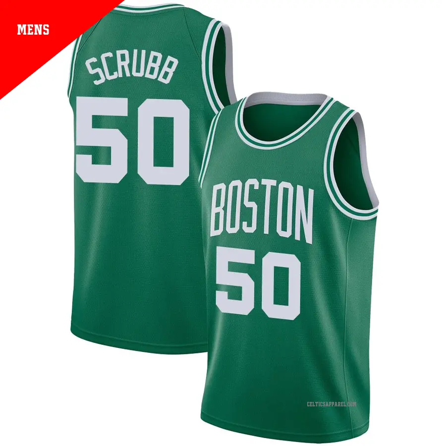 ＃50 Men's Jay Scrubb Boston Celtics Green Swingman JerseyIcon Edition