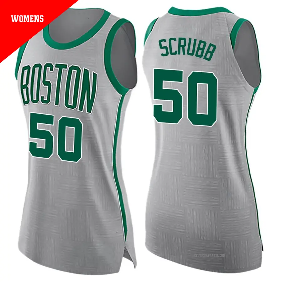 ＃50 Women's Jay Scrubb Boston Celtics Gray Swingman JerseyCity Edition