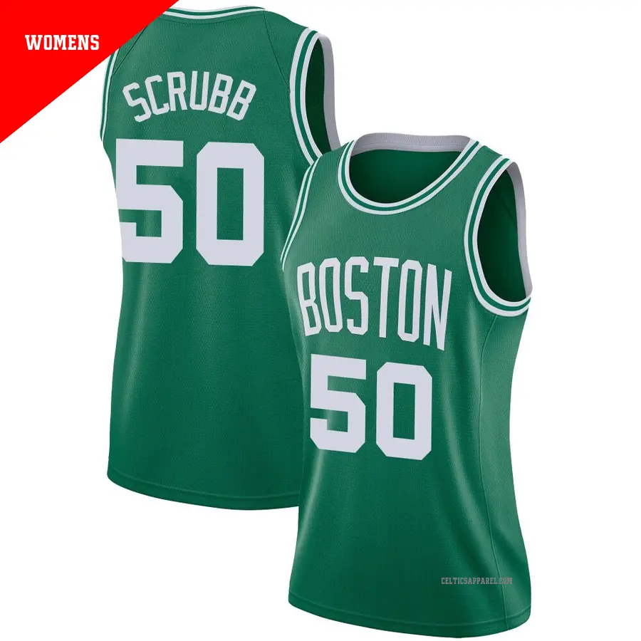 ＃50 Women's Jay Scrubb Boston Celtics Green Swingman JerseyIcon Edition