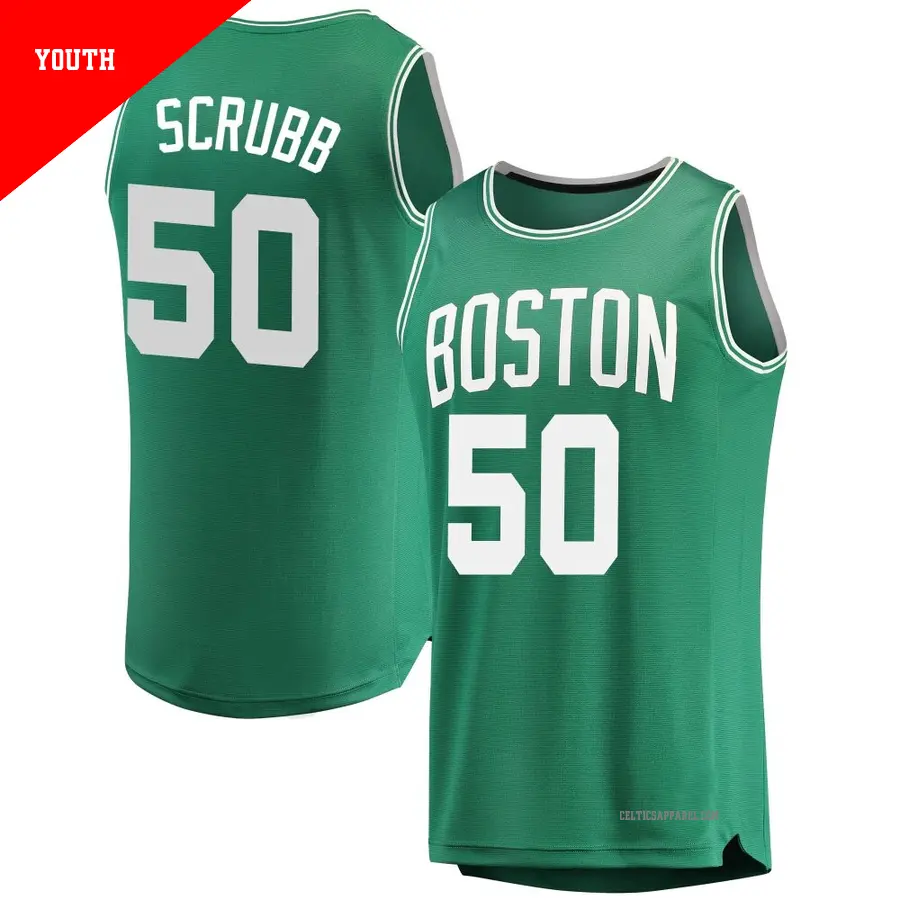 ＃50 Youth Jay Scrubb Boston Celtics Green Fast Break JerseyIcon Edition